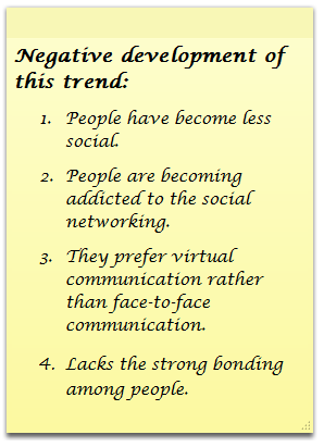 1. People have become less social